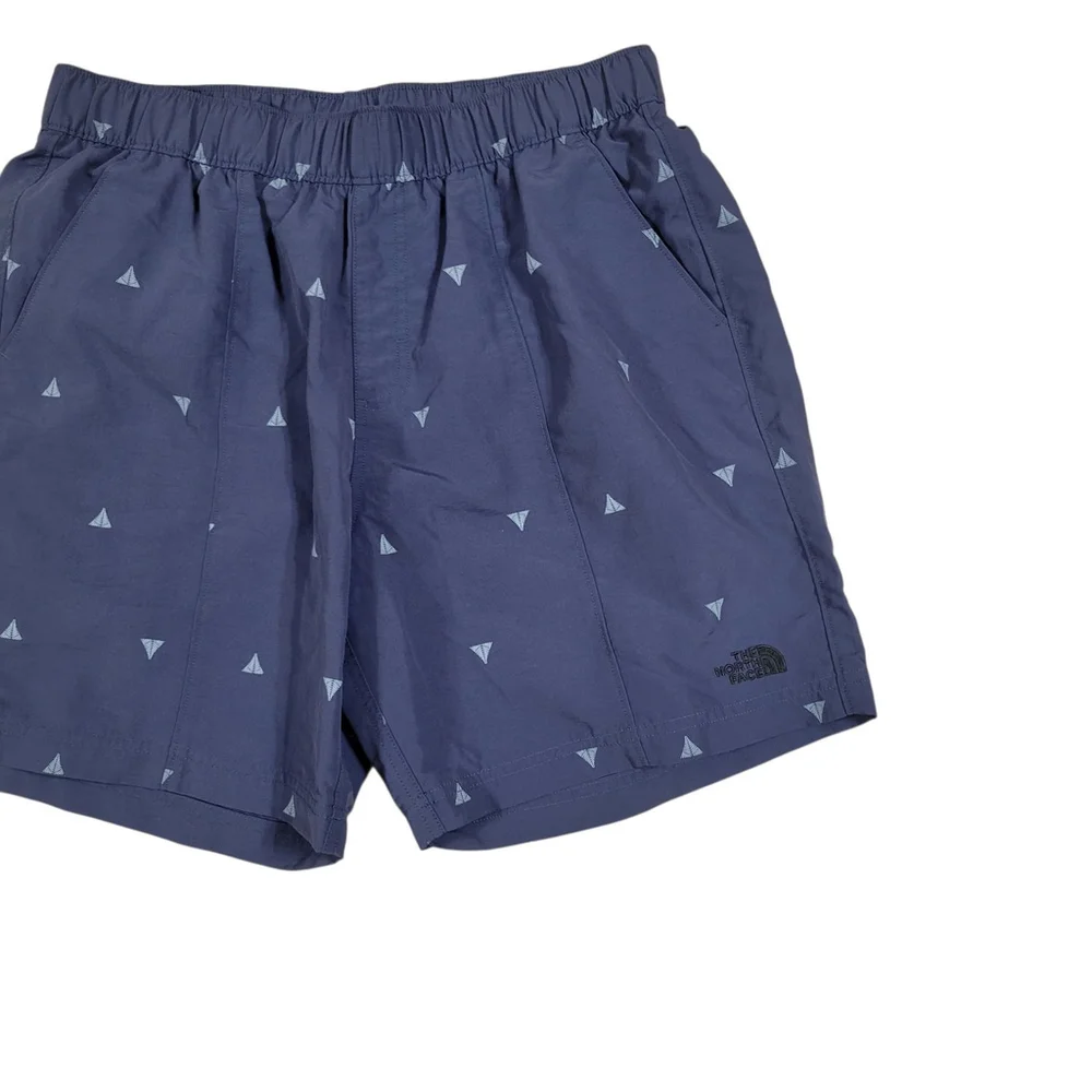 North Face Men's Pull-On Blue Trunks Shorts Size Medium Waist 32 Inseam 7